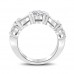 1.54 ct Round and Baguette Cut Diamond Wedding Band Ring